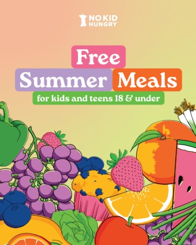 free summer meals social media graphic