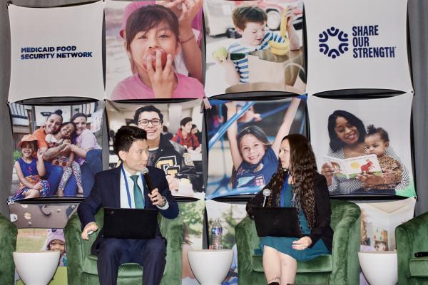 Julian and Ashleigh speaking at the Medicaid Food Security Summit 2025