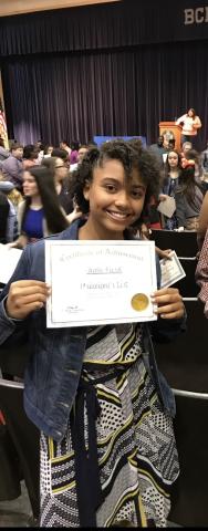 Jada at her graduation